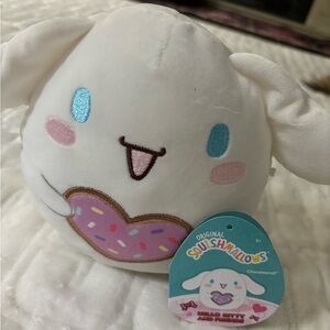 Squishmallow Cinnamoroll Heart Cookie The Dog Hello Kitty and Friends 6.5 inch
